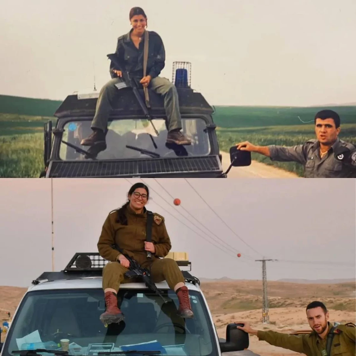 Новый тренд среди солдат Цахаля: воспроизвести армейские фотографии своих родителей 1 Новый тренд среди солдат Цахаля: воспроизвести армейские фотографии своих родителей 1